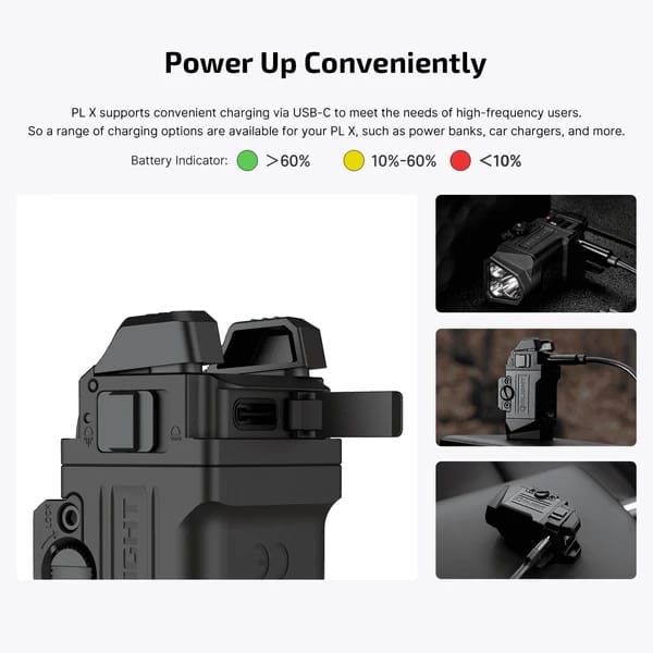 PL X Tactical Weapon Light 1,200 Lumens Dual Beams