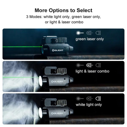 Baldr Mini 600 Lumens Green Laser & Baldr RL Mini Red Laser Combo LED Tactical Light